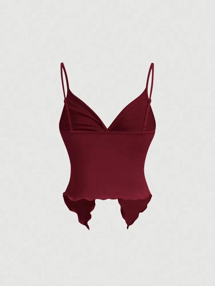 Crop Top Phumee Backless Twist Knot Straps Irregular Hem AE111