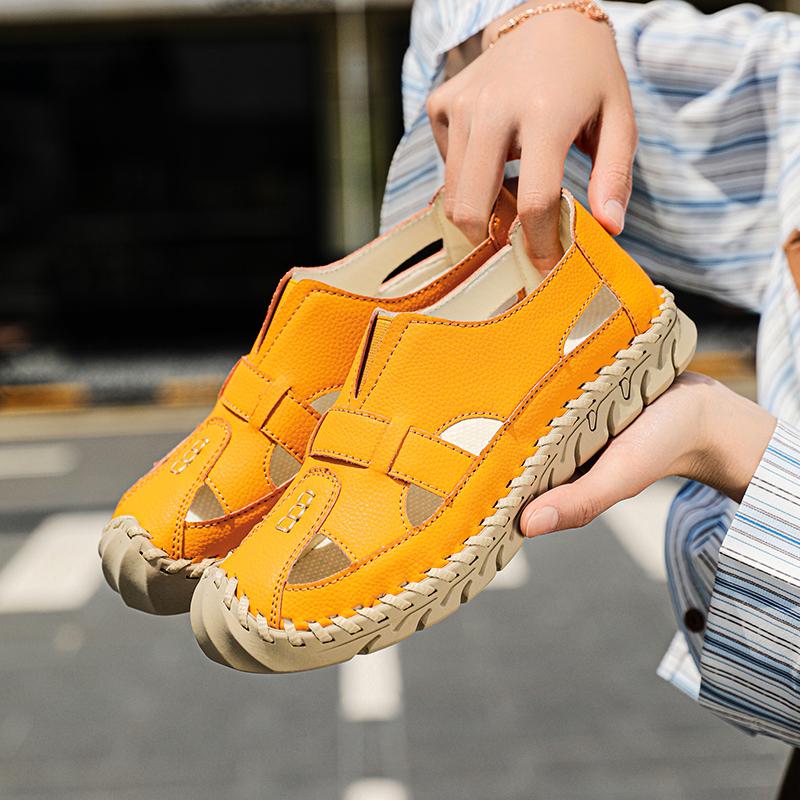 Women's Sandals Summer Pink Mary Jane Men Beach Shoes Closed Toe Casual Walking Sandals Plus Size