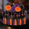 Tissue Paper Flower Pompoms Set with Tassels Creative Party Decoration Handmade Indoor Outdoor Halloween Accessories Top Sale