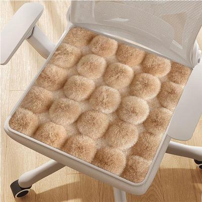 Plyšový Hřejivý Jednobarevný Zimní Sedák na Kancelářské nebo Jídelní Židle