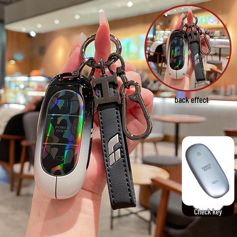 Ideal Key Case Shell Bag Keyring for L6/L7/L8/L9 Car Models - Stylish and Unisex.