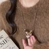 Natural Tiger's Eye Stone Tiger's Eye Pendant Necklace Sweater Chain  Birthday Anniversary Gift