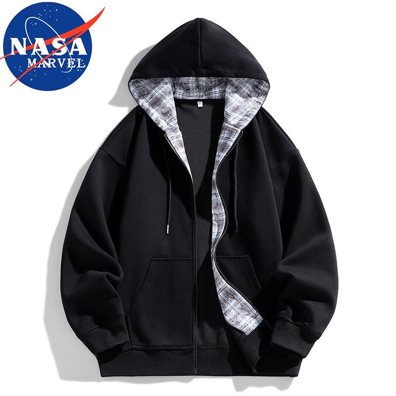 NASA MARVEL Men's Zip-Up Hooded Sweatshirt