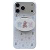 Floral Rabbit Magnetic Stand Case for iPhone 17/16 Pro Max/15 Pro