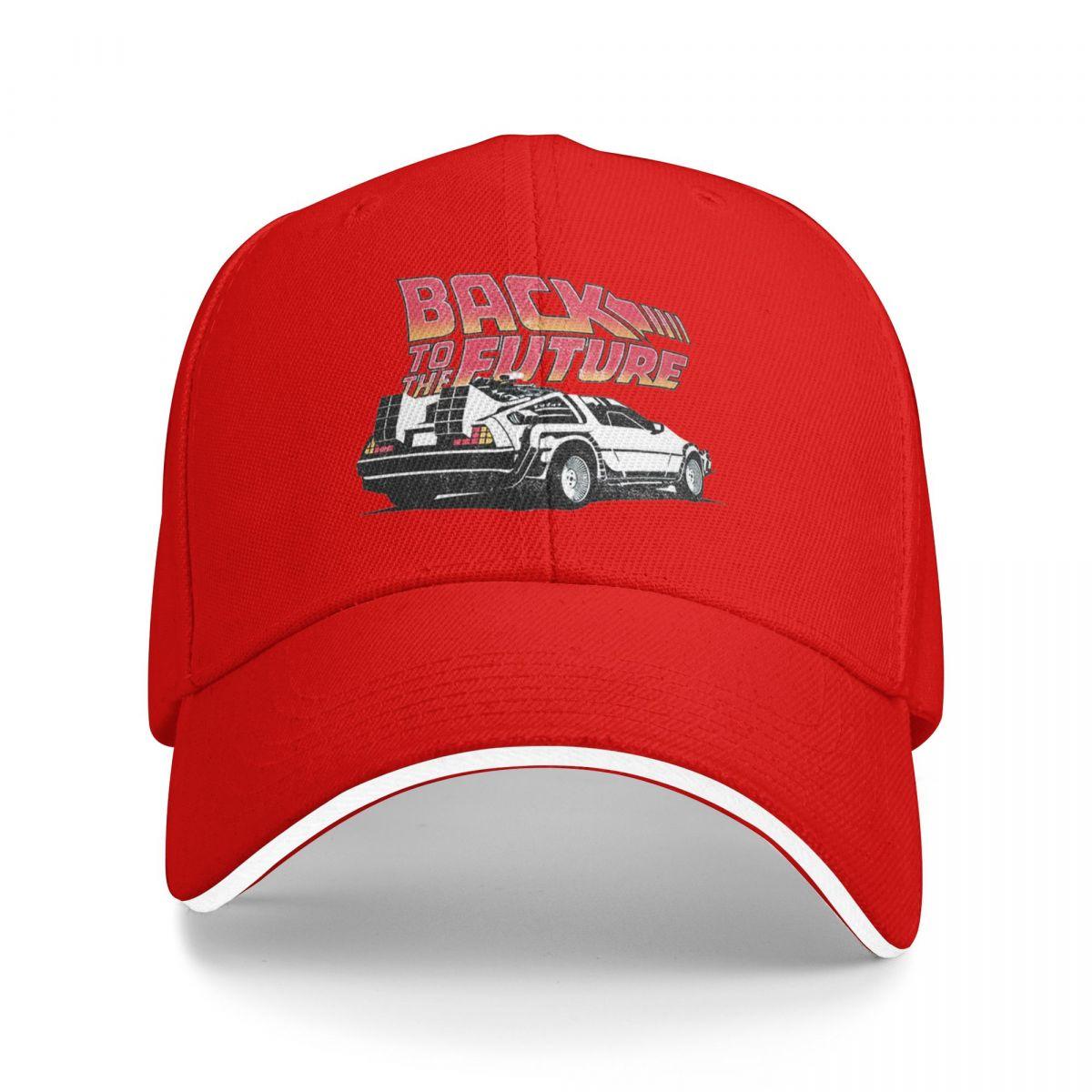

Back To The Future Movie Logo Baseball Caps Snapback Baseball Hats Breathable Casual Casquette Outdoor Unisex One Size