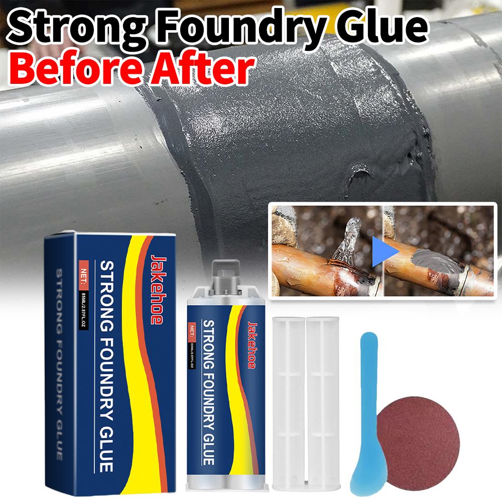 1/2set Metal Repair Glue Quick Drying Waterproof Strong Casting Welding Filler Metal Epoxy Glue Repair for Metal Welding Casting
