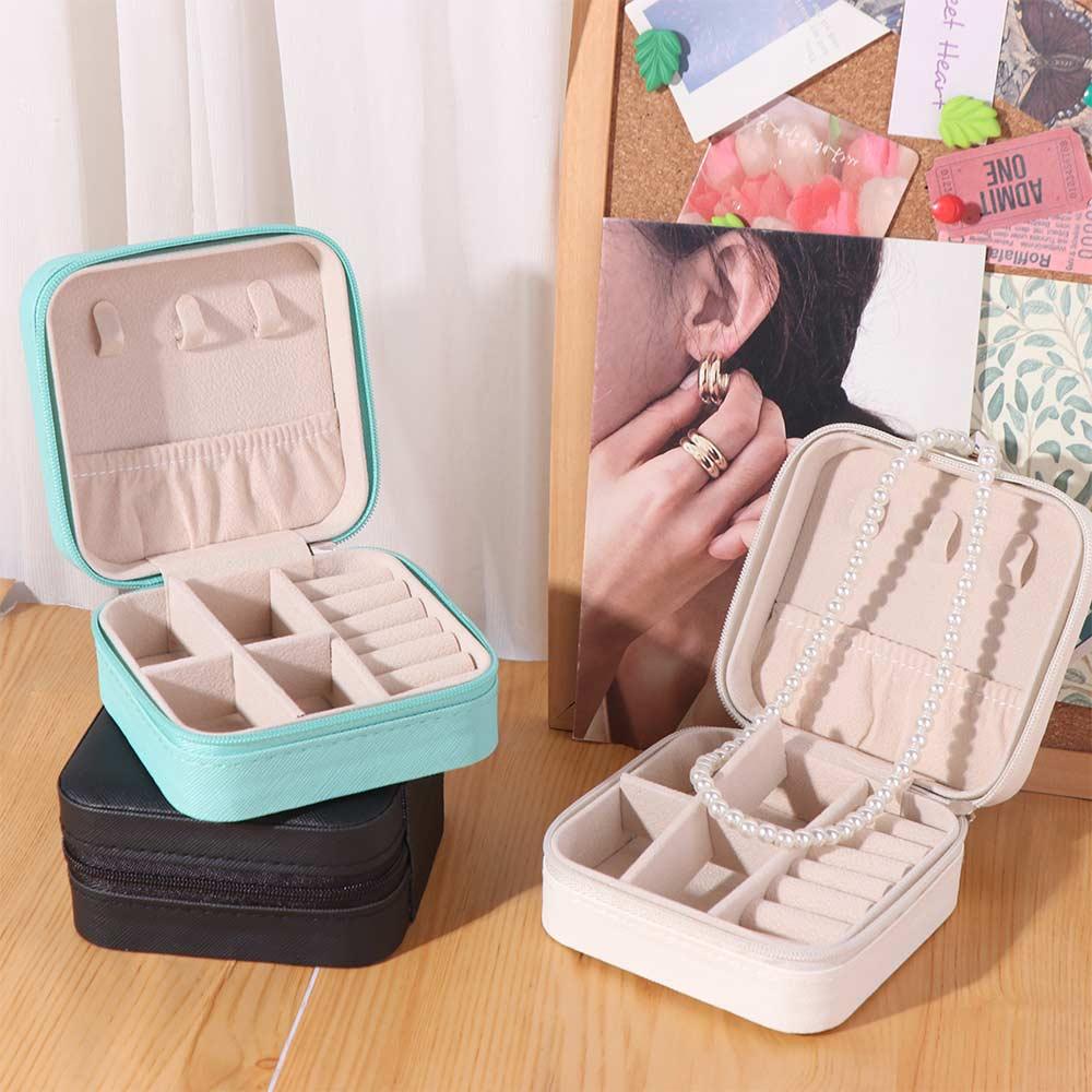 Display Zipper Jewelry Storage Case Necklace Ring Earrings Organizer Holder  Gift