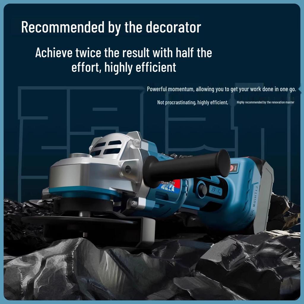 Brushless Electric Drill & Angle Grinder - Lithium Battery Rechargeable, Multifunctional Hand Grinder for Cutting and Grinding.