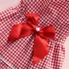 Yousheng Puppy Dress Plaid Printing Bow-knot Decor Apparel Two-legged Dog Costume Skirt for Summer