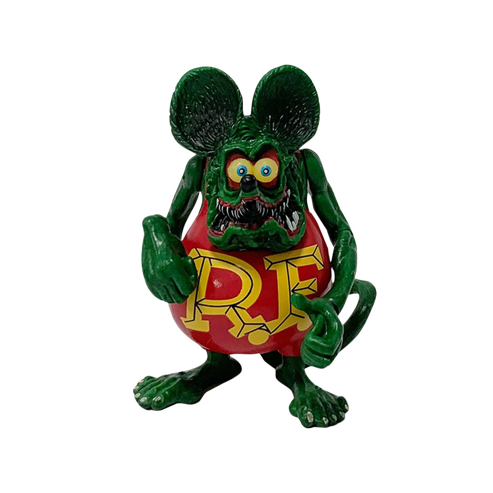 Collectible Resin Figurine Cartoon Character Stylized Mouse Design with Detailed Sculpting and Textured Finish for Display and Decoration One Size красный