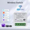 Tuya WiFi Smart Switch 433MHz Relais Empfänger Kabellos 1/2/3-fach 86 Wandpanel Schalter APP-Steuerung Funktioniert mit Alexa Google Home