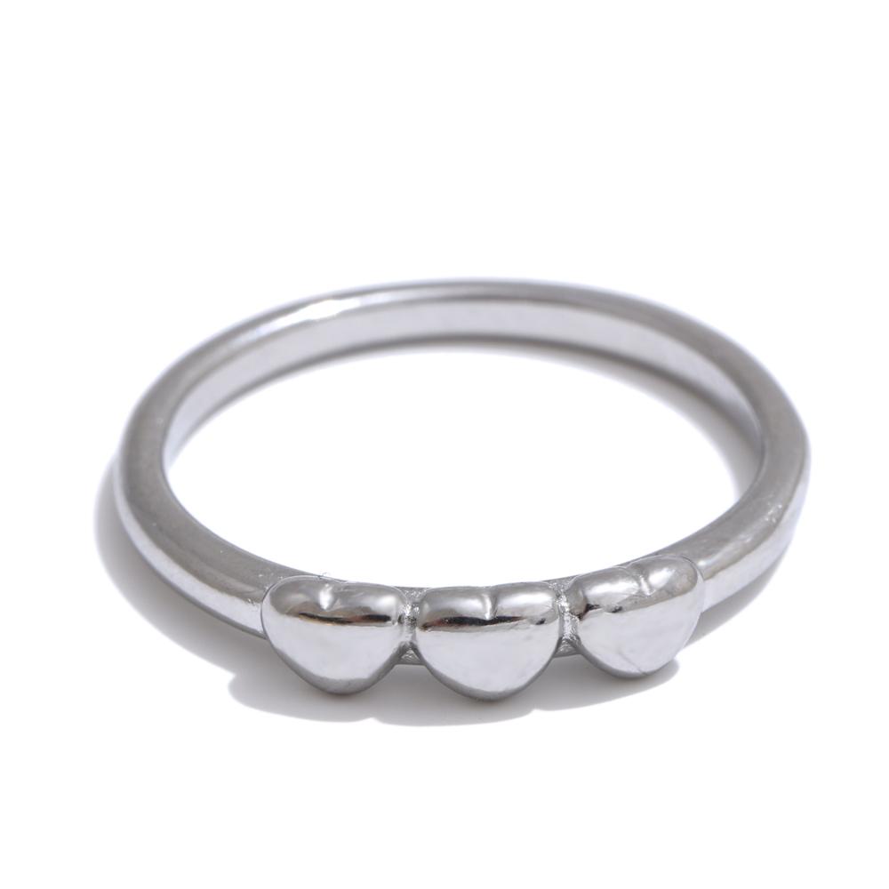 

Yhpup 6789# New 316L Stainless Steel Metal Heart Love Casting Ring for Women 18K PVD Plated Unique Romantic Jewelry Wholesale 6