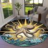 Marinelife Round Area Rug,Carpet Rug for Living Room Bedroom Sofa Playroom Decor,Non slip Floor Mat