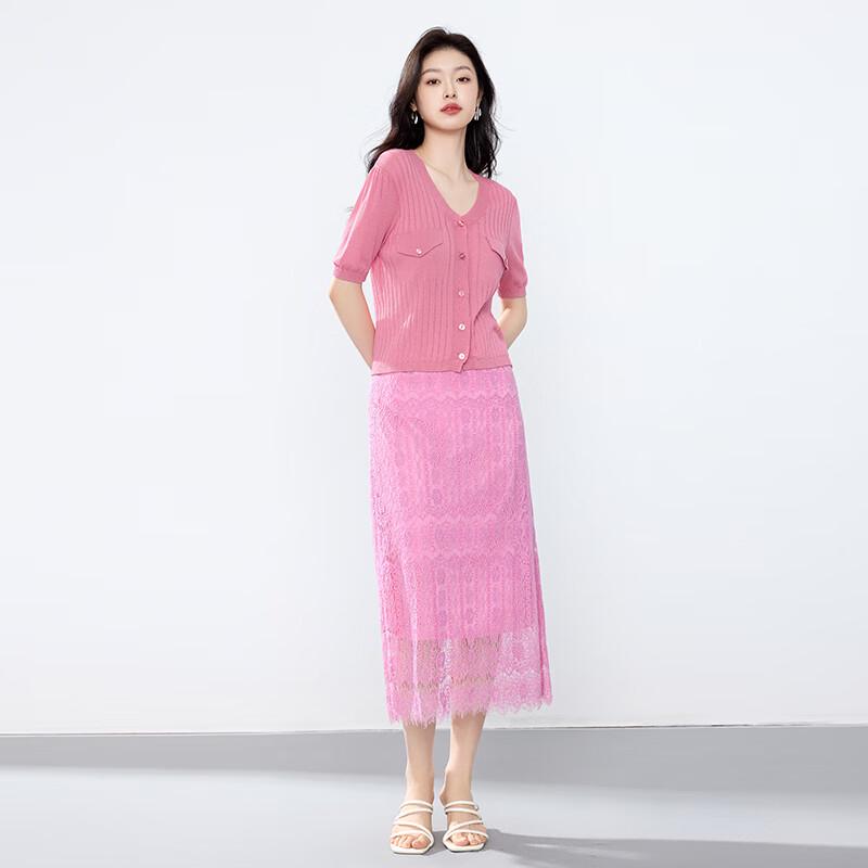 JOY SPEAKER Women's Slim-Fit Single-Breasted Knit Top