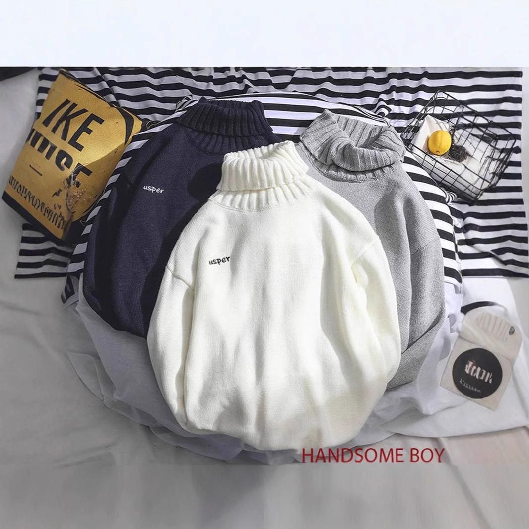 

Ретро японский пуловер с высоким воротом – Свободный, ленивый стиль для осени/зимы XXL белый