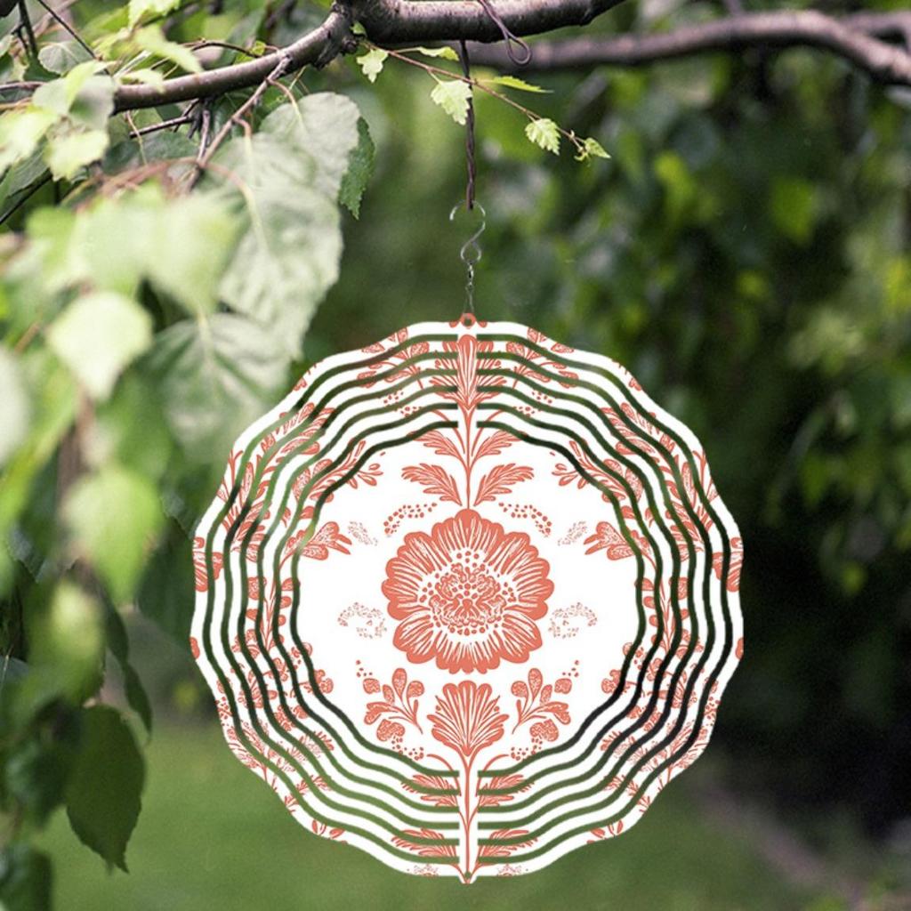 10 Zoll Blumen-Windspiel für Außengartendekor, drehendes Hänge-Windspiel mit 360°-Haken, künstlerisches Design, perfektes Geschenk für Frühling und Sommer