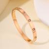 Classic titanium steel bracelet for women, popular fashion light luxury bracelet, ten diamond gold bracelet for girlfriends
