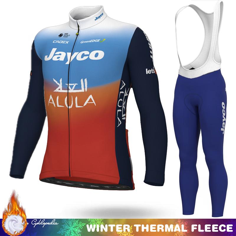 Abbigliamento Termico in Pile Invernale per Ciclismo Set da Uomo Maglia Tuta da Uomo Manica Lunga Abbigliamento Sportivo Retrò 2026 Completo con Bretelle Set di Giacche