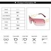 New Fashion Rimless Y2K Sunglasses Women Men  High Quality Trending Product Rave Party Festival  Uv400
