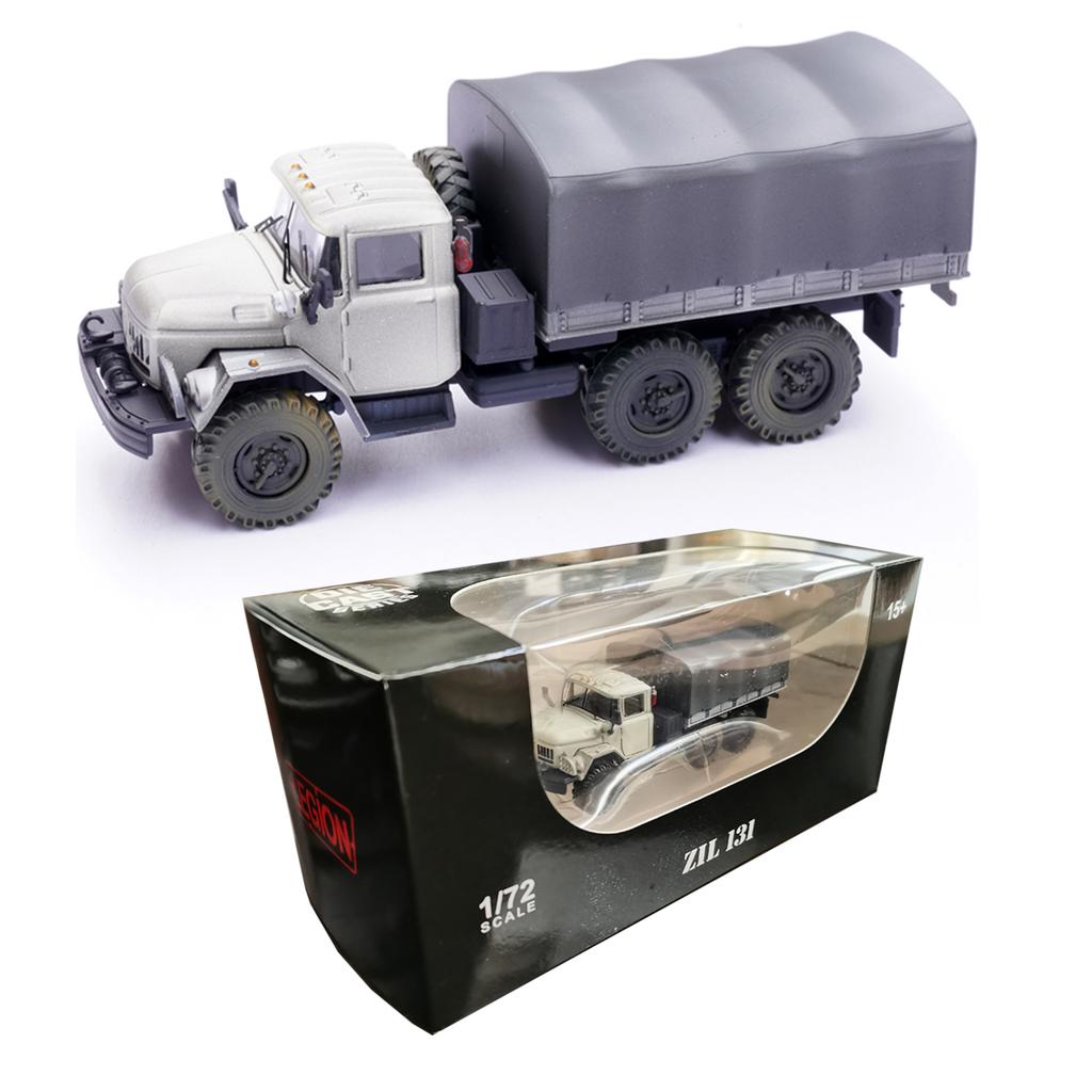 1/72 PZA12064LC Russian ZIL-131 Military Truck Model White Coating Finished Product Collection Model