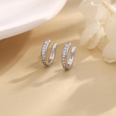 Korean Style Rhinestone Ear Clip: Simple, Luxurious, No Piercing Required