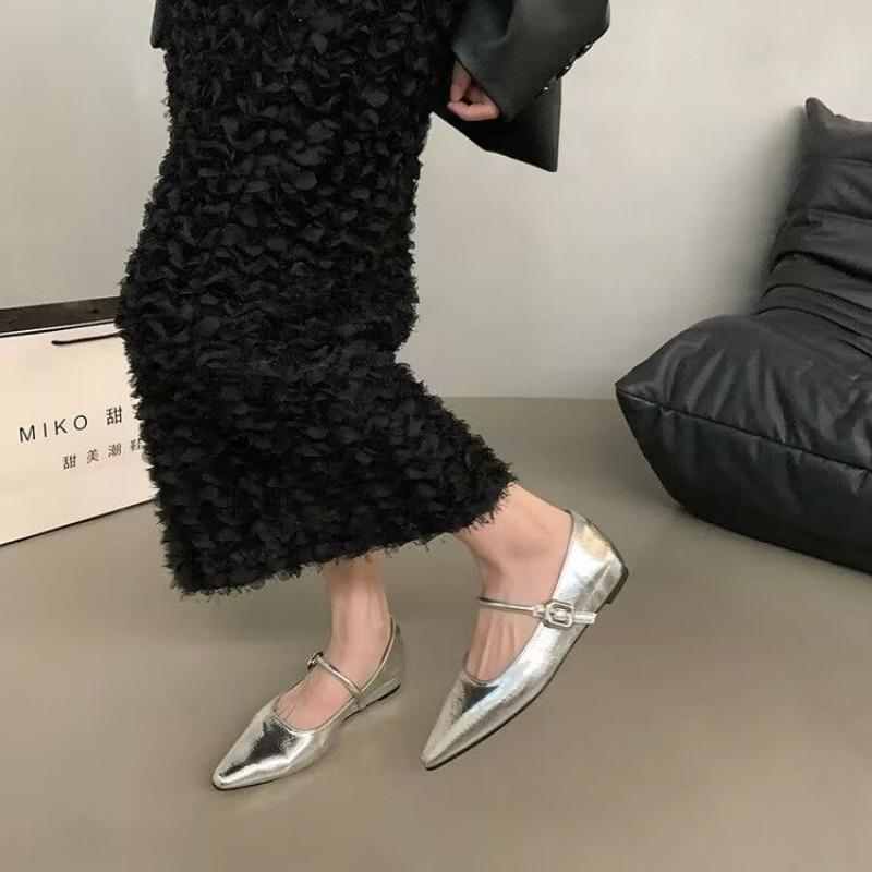 Pumps Spitzschuh Damenschuhe Elegant Flach Designerschuhe Mode Herbst Weiche Bequeme Schuhe Kleid Walking Zapatillas Femme