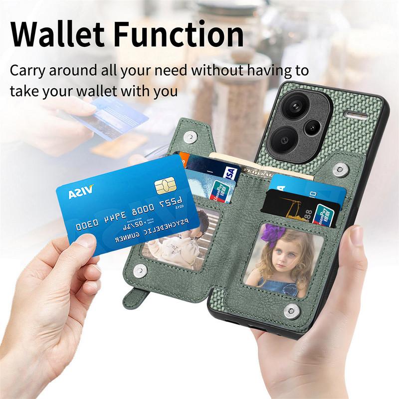 For Xiaomi Redmi Note 13 Pro 5G 4G Case Zipper Wallet Leather Back Cover For Redmi Note 13 Pro Plus Case Note 13 13Pro Funda