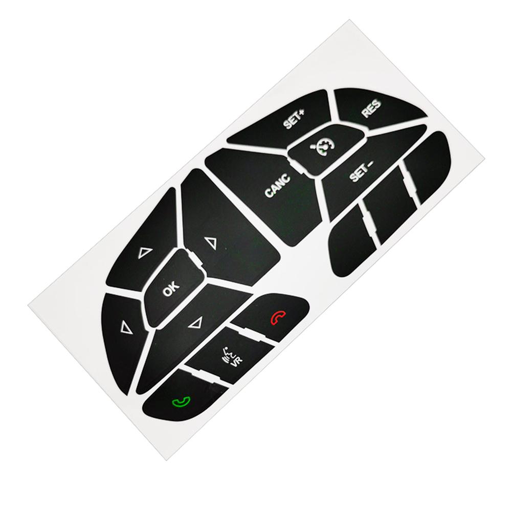 Car Interior Enhancement Steering Wheel Button Repair Button Repair Decal Perfect Fit Practical Use Reduced Light Penetration