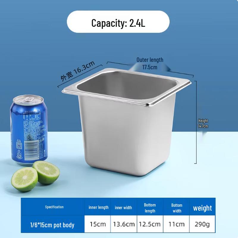 Muke Stainless Steel Rectangular Food Pan