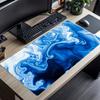 Tappetino per Scrivania Tappetino per Tavolo Tappetino Quadrato per Mouse Accessori PC Decorazione Scrivania Ufficio Tappetino Mouse XXL Texture Marmo Liquido Blu Astratto