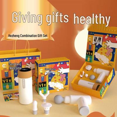 Hezheng Health & Wellness Gift Set with Fascia Gun & Smart Thermos CN Plug (adapter Included)