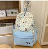 Schoolbag College style backpack Middle and high school trend Leopard print schoolbag Outdoor travel Girl backpack Contrasting color versatile travel 