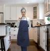 Nordic Style Sleeveless Denim Kitchen and Work Apron with Customizable LOGO