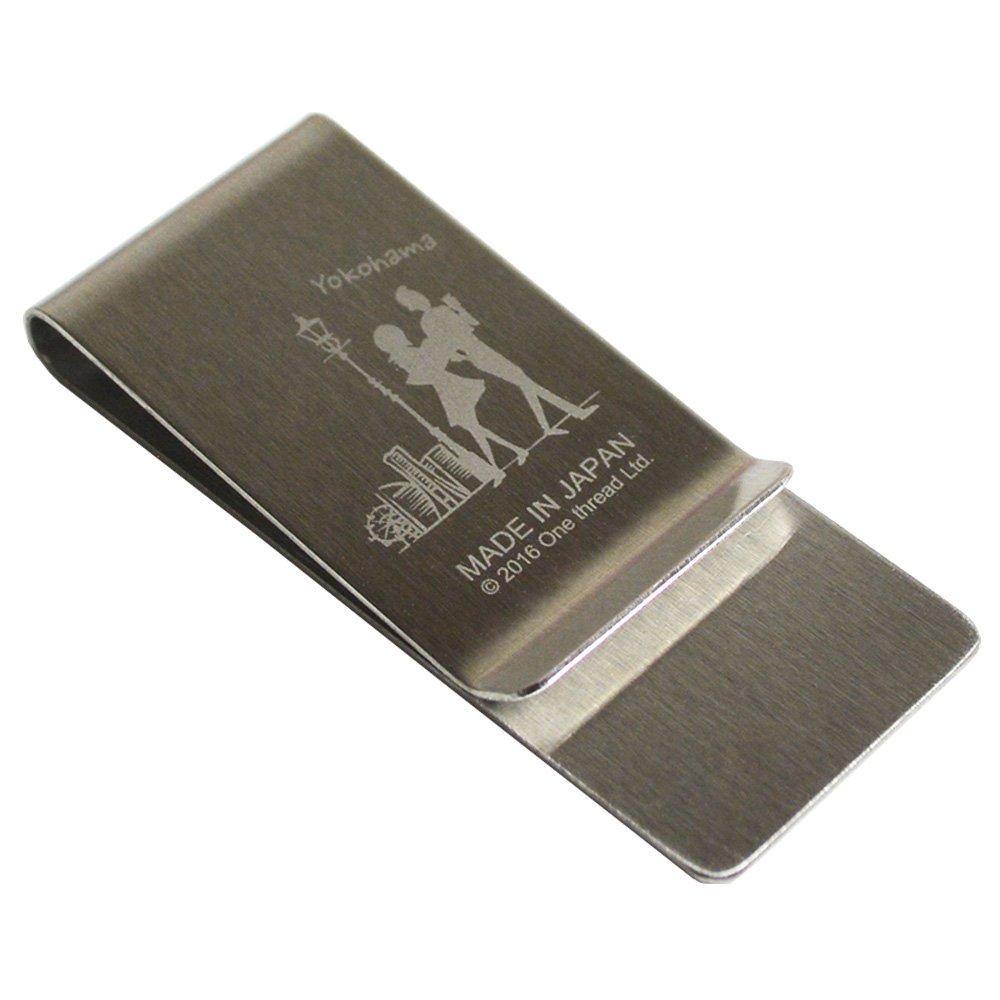 

Зажим для денег, широкий, из нержавеющей стали, сделано в Японии, однониточный кошелек, ножницы для купюр, сувенир Yokohama YOKOHAMA Minato Mirai [традиционный Yokohama]