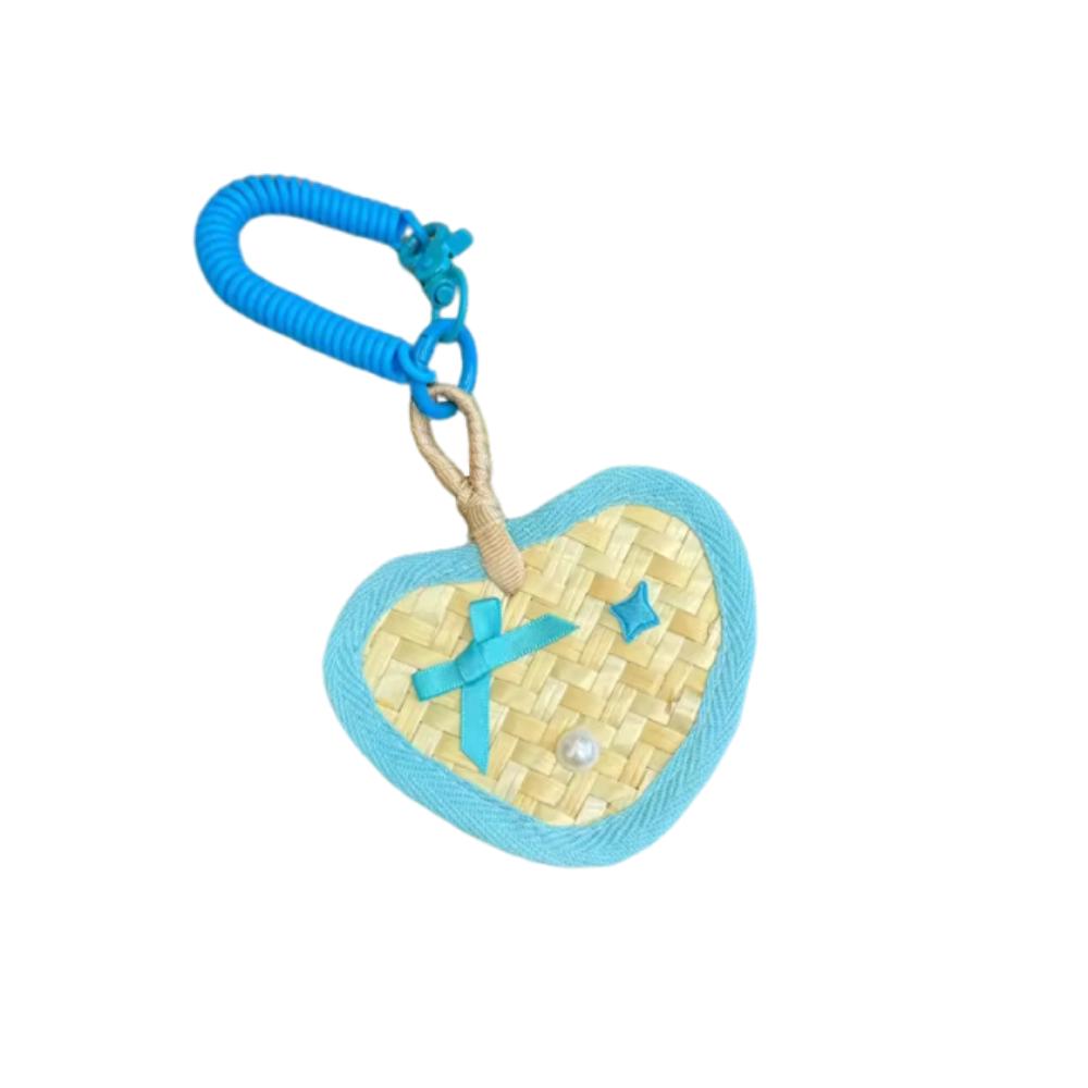 Mini Backpack Pendant Korean Style Small Decorative Handmade Fan Summer Cooling Fan  Photo Prop синий