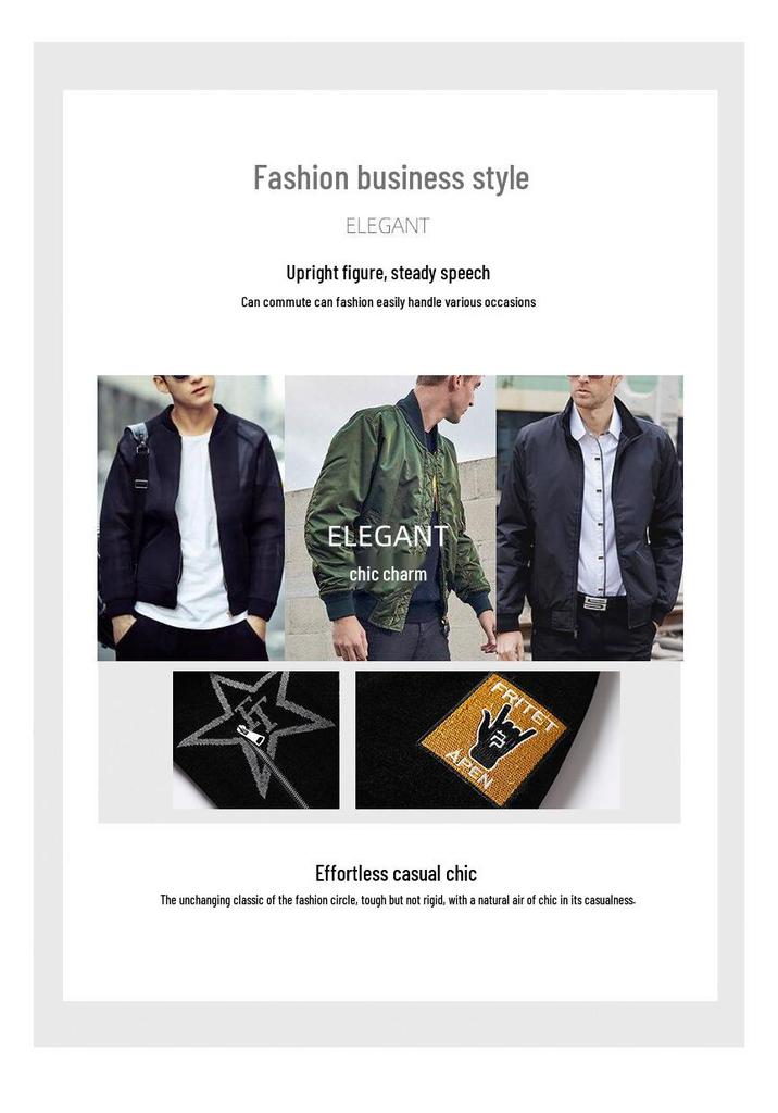 Men's Mid-Age & Senior High-End Casual Lapel Jacket for Spring & Autumn
