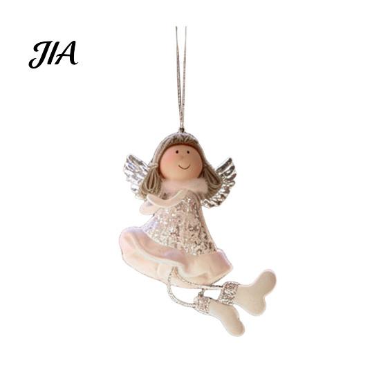 Handmade Fabric Doll Pendants Christmas Angel Hanging Ornaments, Cute Plush Pendant, Xmas Tree Decorative Small Festive Window Decorations Ornaments