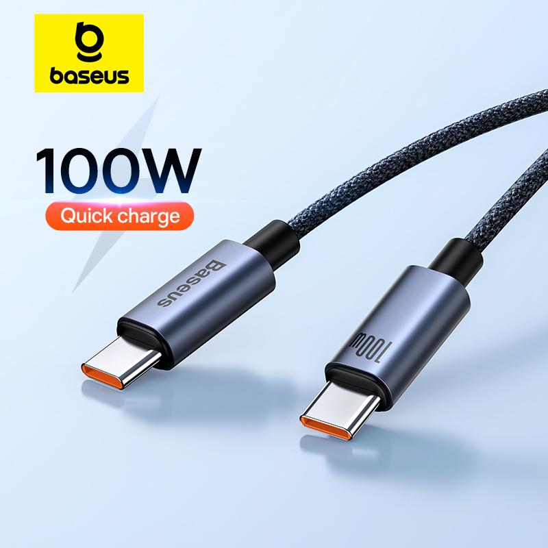 Baseus 100W USB C zu Typ C Kabel für 15 Plus Pro Max PD Schnellladekabel Datenkabel für Macbook Samsung