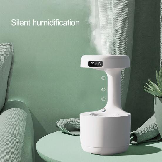 1 Set 800ML Air Humidifier Anti-gravity Water Droplet Reflow Weightless Sprayer LED