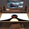 Penguin Silhouette Art Large Size Mouse Pad Large Gaming Table Cushion Nonslip Laptop Tablet Big Mousepad Xxl Mat Mini Pc Playmat With Lock Edge