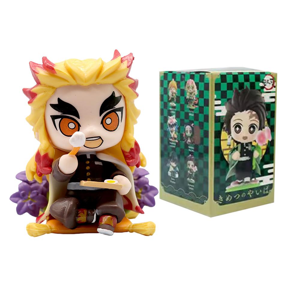 Anime Demon Slayer 6Pcs/Set Small Figure Boxed Character Multiple Combination Sets Cute Anime Toy Gift Collection Decoration PVC