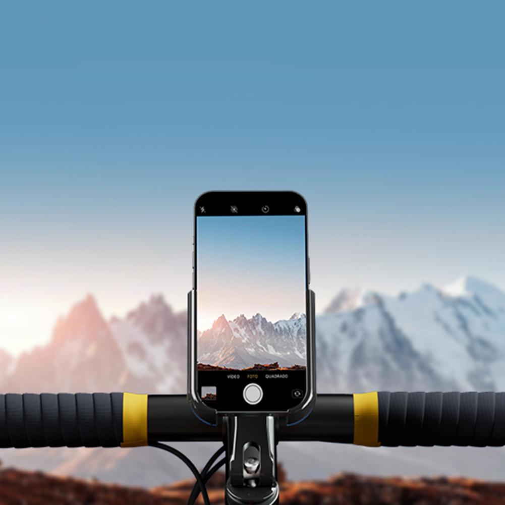 Bike Handlebar Mobilephone Support Aluminum Alloy Bicycle Stem Mount Bracket Non-Slip Bike Cellphone Holder Cycling Accessories