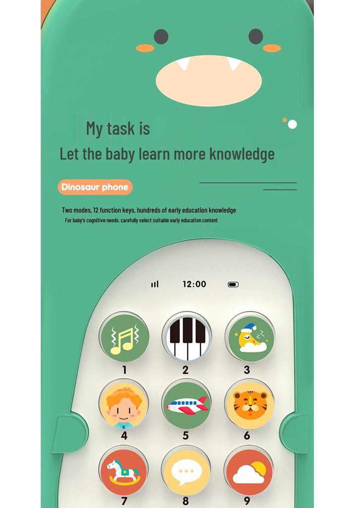 Dinosaur Vibration Phone: Baby Educational Toy