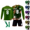 Kit de camisas personalizadas masculinas meninas com número de nome camisas de futebol personalizadas para meninos terno de treinamento