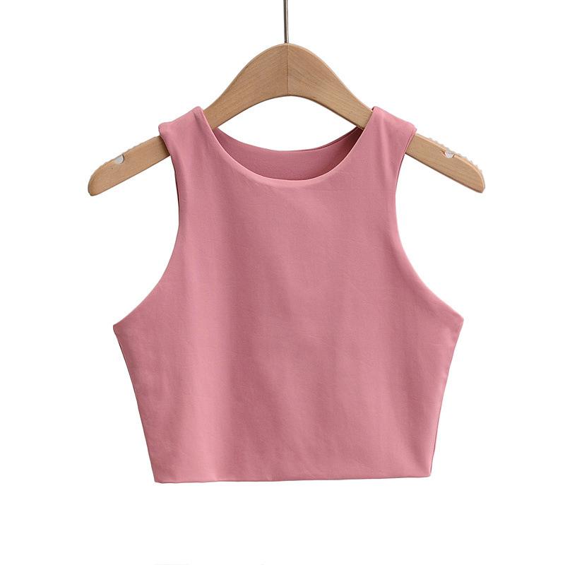 Sexy Casual Women Short Vest Sling Navel Camis Summer Tank Tops Solid Bottoming Crop Tops 2024 New Ladies Shirt Double Vests 0316-4