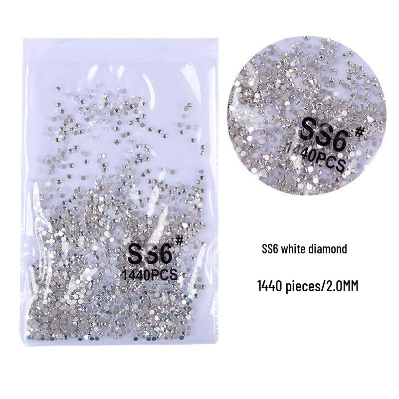 

1440 шт. AB Стразы из прозрачного стекла с плоским дном для украшения ногтей - Самоклеящиеся аксессуары для нейл-арта