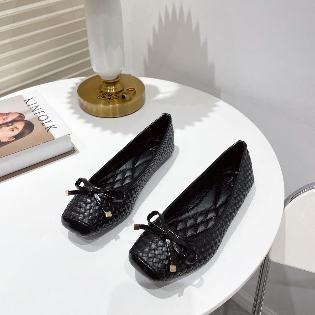 2024 Spring Summer Ballet flats Women Single Shoes Elegant Flat Ladies Brand Black Blue — фото 7