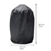 Universal Round BBQ Grill Cover, Heavy Duty Waterproof Windproof Tear Resistant Outdoor Barbecue Protector (Only Cover)