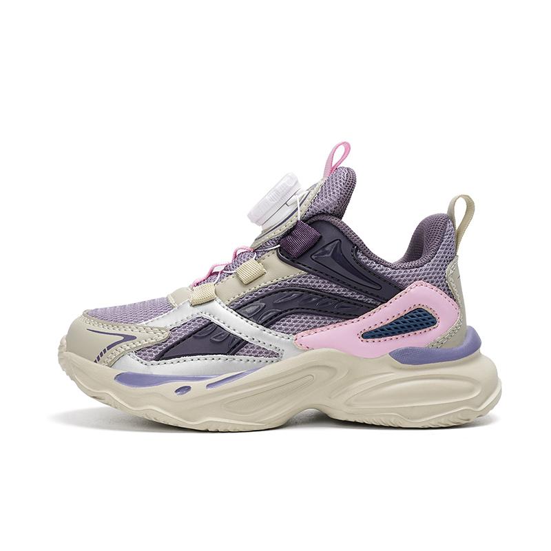 

Children Sports Shoes New Wear Resistant Anti Slip Rotating Buckle Outdoor Running Shoes Campus Daily Wear Casual Shoes for Kids 38 фіолетовий