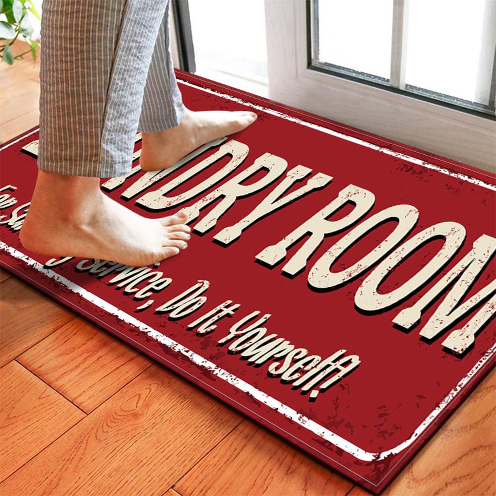 1PC red laundry kitchen bedroom carpet mat doormat absorbent carpet, home decoration strip carpet mat